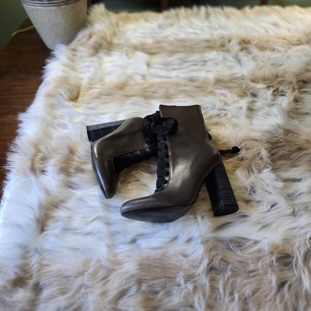 Jacobies 5 Inch Heel Lace Up Ankle Boots